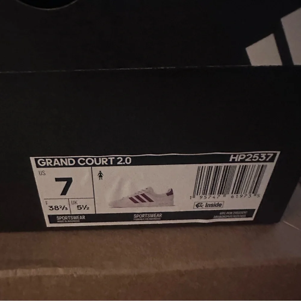 Adidas Grand Court 2.0 NWT white & pink shoes women’s 7